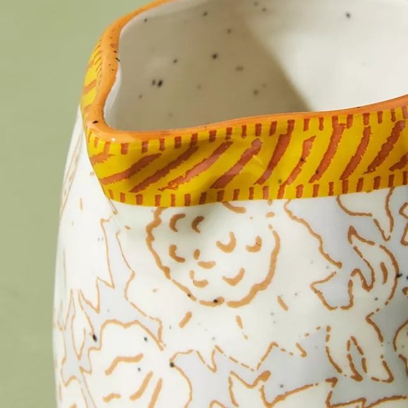 Anthropologie Handpainted StonewareMother's Day Creamer - Picture 2 of 2